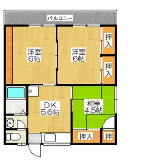 シティフラッツ駅南【2階】の間取り