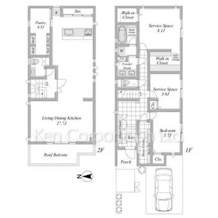 東京都世田谷区上馬5【一戸建】の間取り