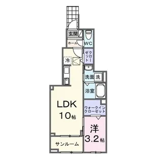 プリティーマーメイド【1階】の間取り