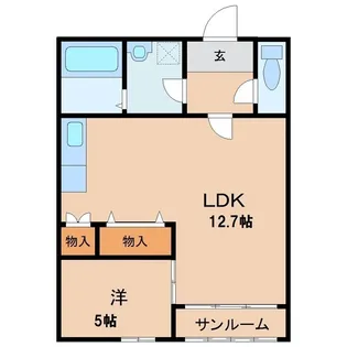 富山県魚津市木下新【アパート】の間取り
