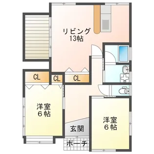 長崎県佐世保市鹿子前町【一戸建】の間取り