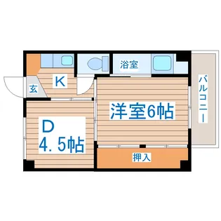ビレッジハウス愛島【3階】の間取り
