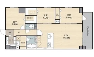 2LDKの間取り画像