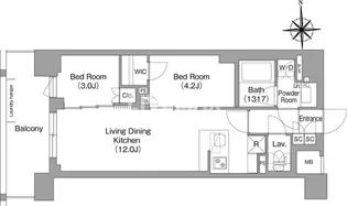 コンフォリア・リヴ大森西【3階】の間取り