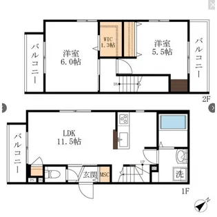 FUDO XIII【1階】の間取り