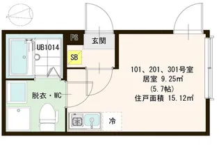 ハーモニーテラス梅田VIII【2階】の間取り