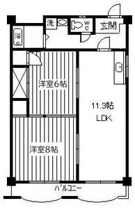 香川県高松市木太町【マンション】の間取り
