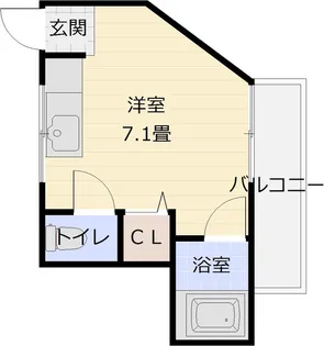 1Rの間取り画像