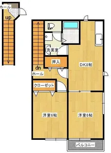群馬県高崎市足門町【アパート】の間取り