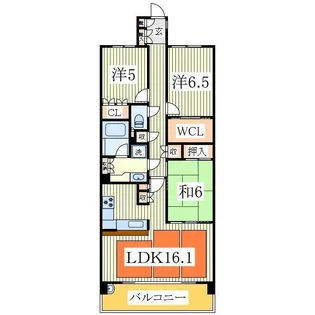 北松戸パークホームズ【3階】の間取り