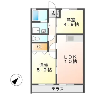 サンモール【1階】の間取り