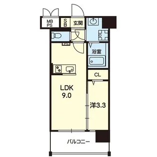 ドノーレ熊本駅東【2階】の間取り