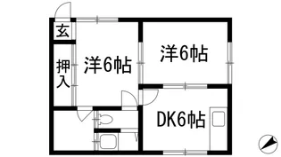 丸福荘【1階】の間取り