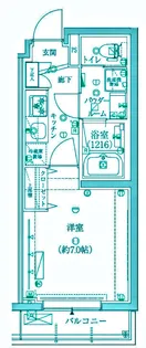 クレイシア都立大学クラッセ【1階】の間取り