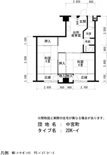 UR中宮町【8階】の間取り