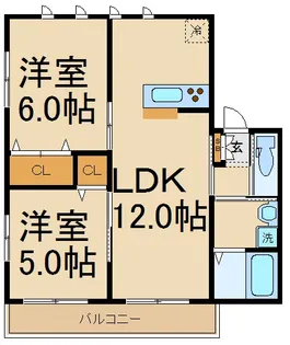 クローバーII【1階】の間取り