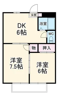 シティー堂山B【1階】の間取り