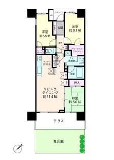 エクセレントスクエア新浦安【1階】の間取り