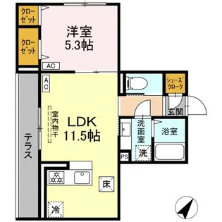 神奈川県相模原市南区南台4【アパート】の間取り