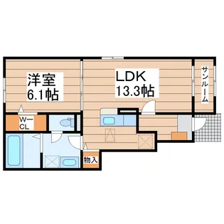 グレイスワン【1階】の間取り
