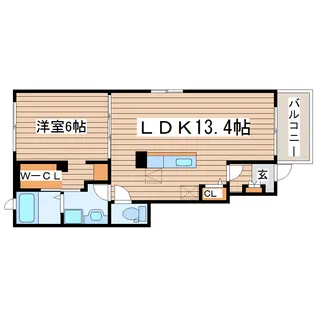 グランツーS【1階】の間取り