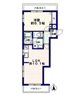 グレイシャス南台【2階】の間取り
