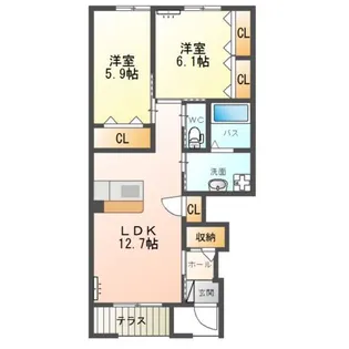 カーサ・カメリア【1階】の間取り