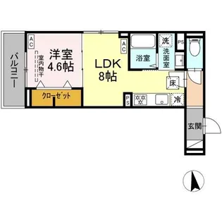 セレスティア亀有【1階】の間取り