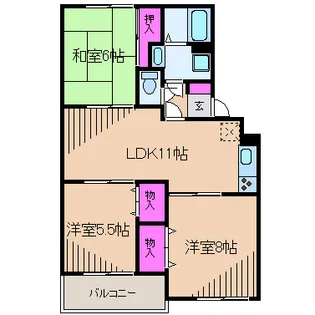 神奈川県川崎市高津区子母口【アパート】の間取り