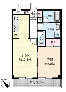 【プルーズ】【2階】の間取り