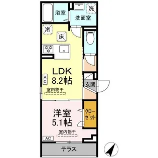神奈川県相模原市南区南台4【アパート】の間取り