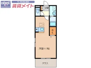 ガレッタ椋本【1階】の間取り