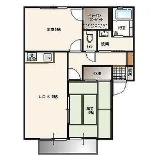 サンシャトレB【1階】の間取り