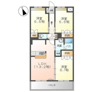 サンガーデン曙【2階】の間取り
