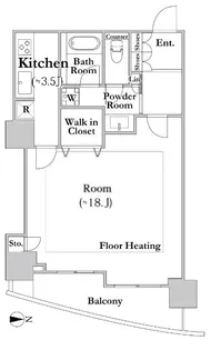 河田町ガーデン クラブフロア【31階】の間取り