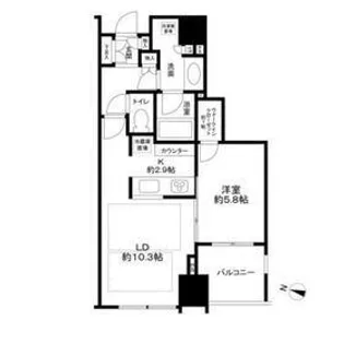 1LDKの間取り画像