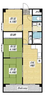 ファミーユ旭【3階】の間取り