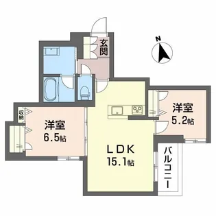 ShaMaison神通町【1階】の間取り