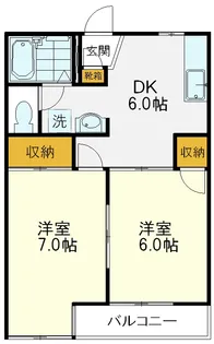 ボン・エトワールB【2階】の間取り