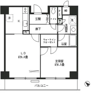 東京都中央区築地7【マンション】の間取り