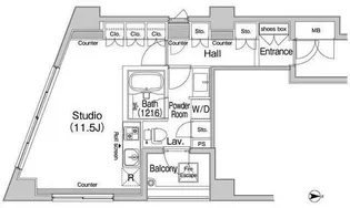コンフォリア上野広小路【12階】の間取り