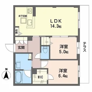 ベル スウィート【1階】の間取り