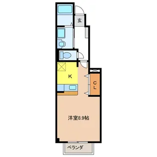 岐阜県岐阜市薮田南4【アパート】の間取り