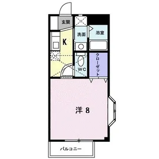 ソレイユ開成B【1階】の間取り