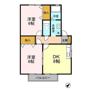 フォン・ブラウン【1階】の間取り