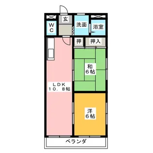 レインボー星崎【2階】の間取り