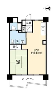 UR武庫川【11階】の間取り