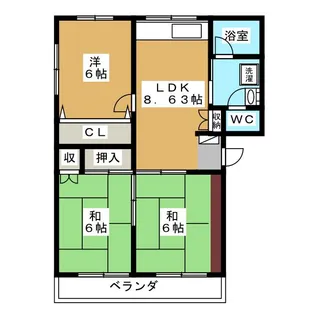 グレース柏木【1階】の間取り