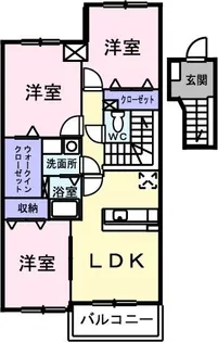 ヒルサイドスクエアI【3階】の間取り