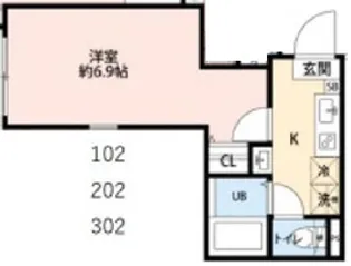 グランクオール八広【1階】の間取り